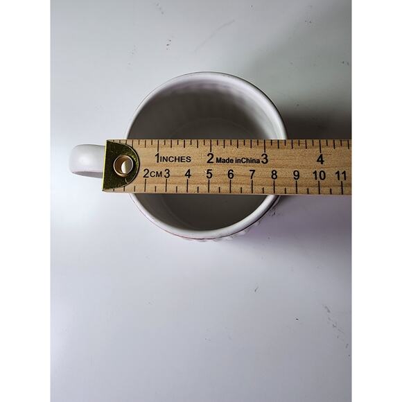 STARBUCKS Gray Red 2013 Ribbed Ceramic 16 oz. Coffee Mug - Picture 4 of 6